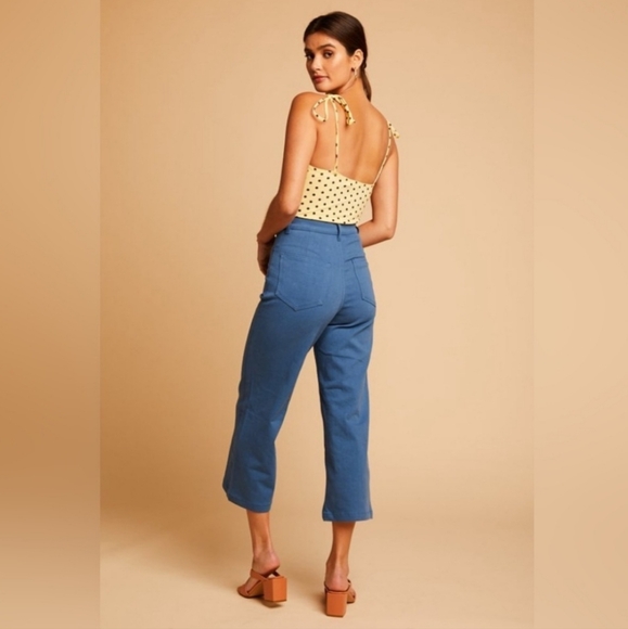 Whimsy + Row Flora Wide Cropped Leg Pant Size M - Picture 2 of 15